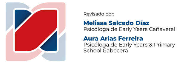 Banner de firma de psicólogas para artículo de blog sobre adaptación escolar
